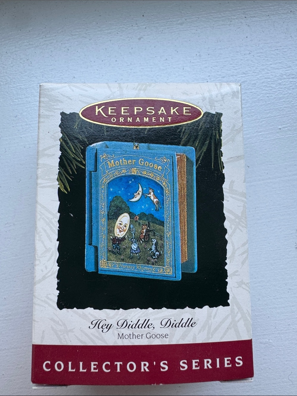 Hallmark Mother Goose Book "Hey Diddle, Diddle" Ornament